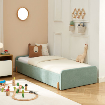 Leona - Lit enfant en tissu 90x190cm