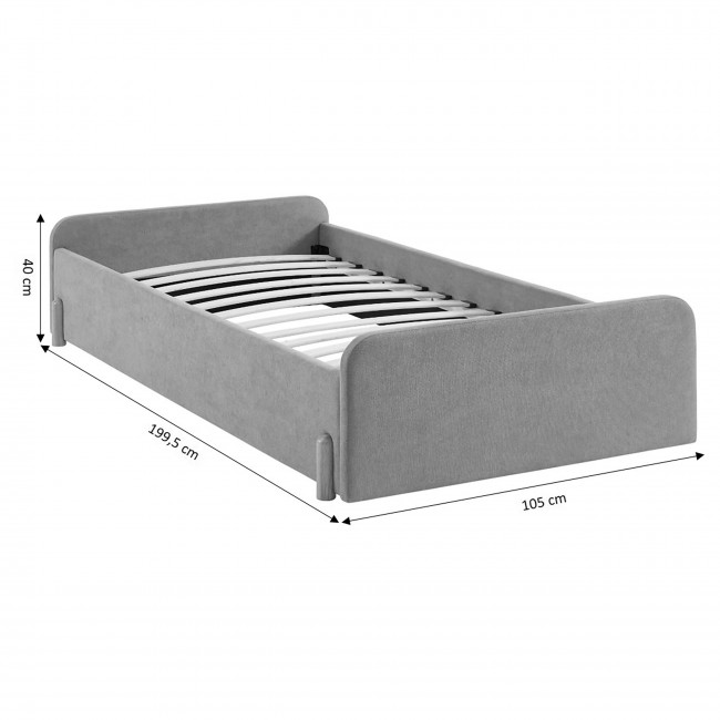 Leona - Lit enfant en tissu 90x190cm