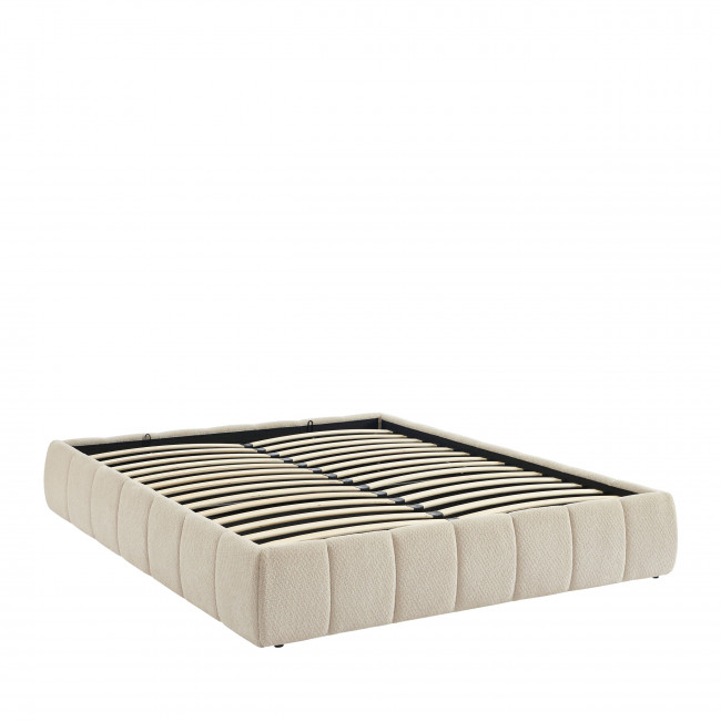Romeo - Lit coffre en tissu chenille 160x200cm