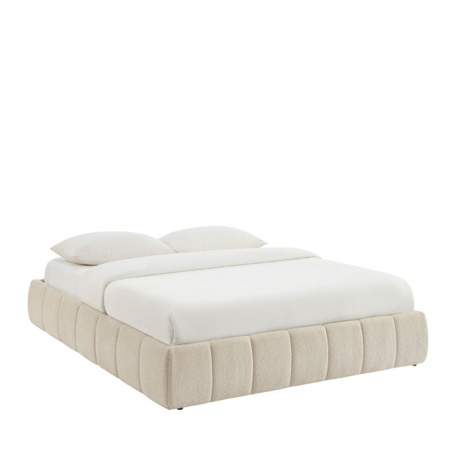 Romeo - Lit coffre en tissu chenille 160x200cm