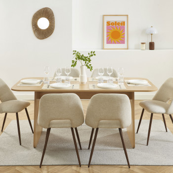 Noah - Table à manger 6 personnes en bois