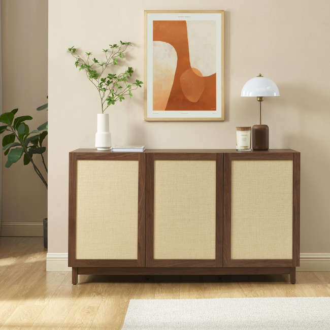 Estela - Buffet 3 portes en bois L140cm