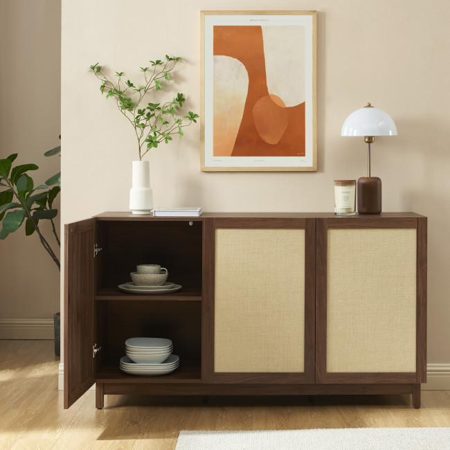 Estela - Buffet 3 portes en bois L140cm