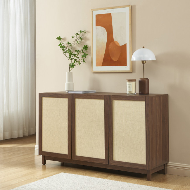 Estela - Buffet 3 portes en bois L140cm