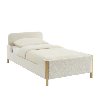 Lois - Lit enfant en tissu bouclette 90x190cm