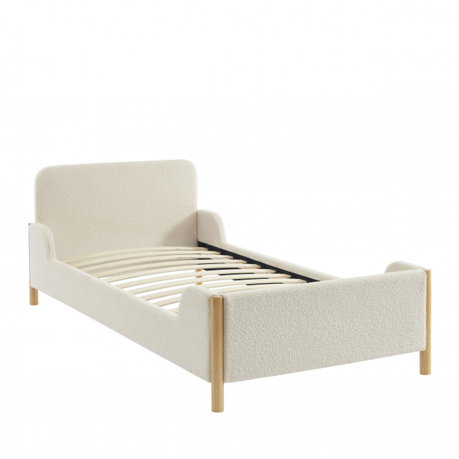 Lois - Lit enfant en tissu bouclette 90x190cm