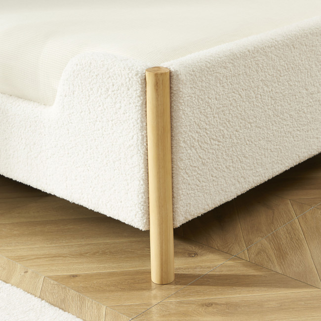 Lois - Lit enfant en tissu bouclette 90x190cm