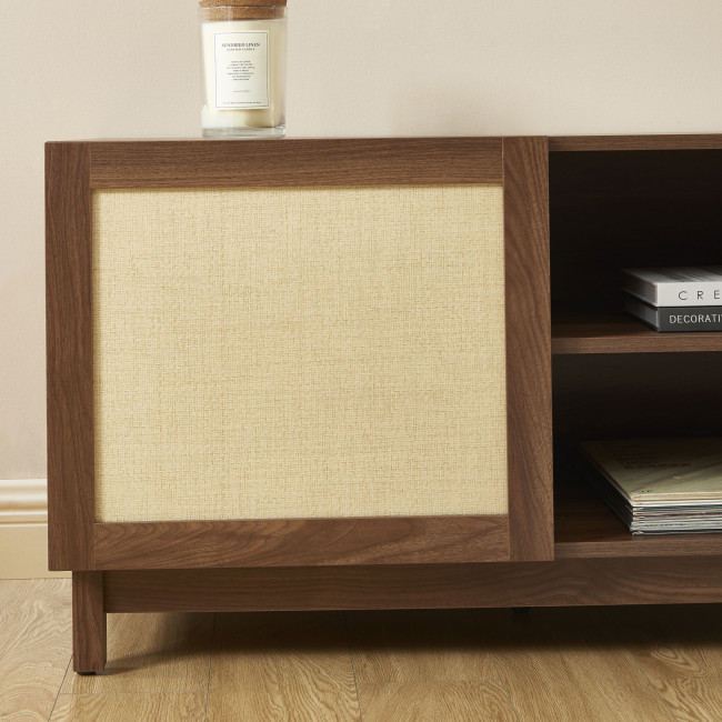 Estela - Meuble TV 2 portes en bois L150cm