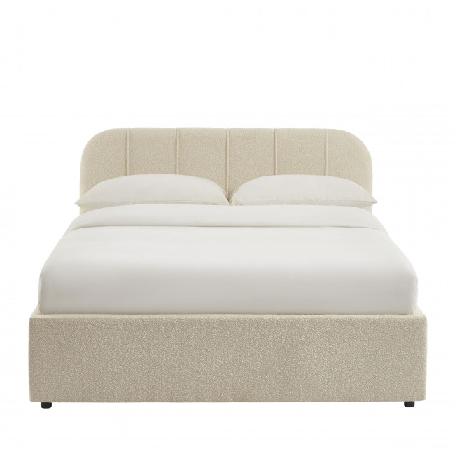 Carmen - Lit coffre en tissu chenille 140x190cm