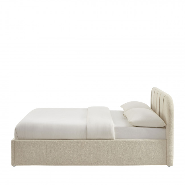 Carmen - Lit coffre en tissu chenille 140x190cm