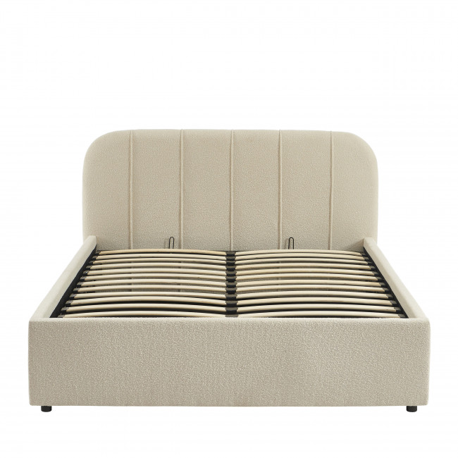 Carmen - Lit coffre en tissu chenille 140x190cm