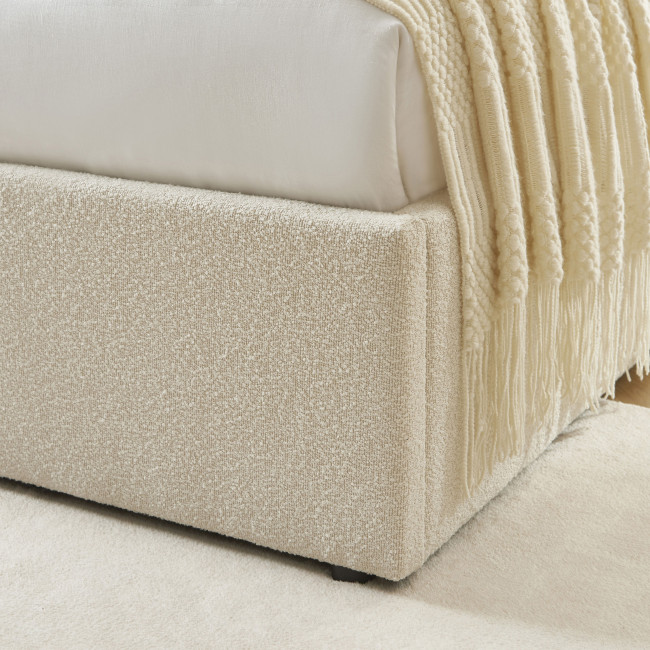 Carmen - Lit coffre en tissu chenille 140x190cm