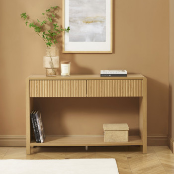 Paula - Console 2 tiroir en bois L120cm