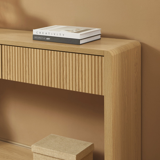 Paula - Console 2 tiroir en bois L120cm