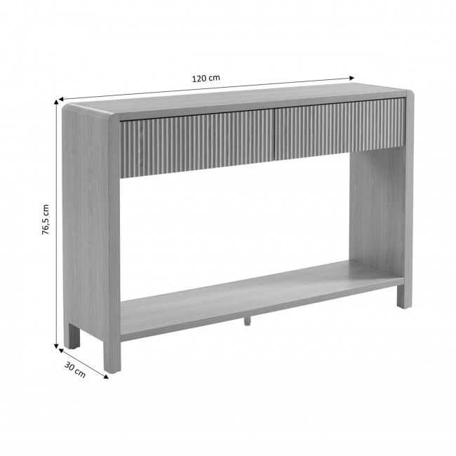 Paula - Console 2 tiroir en bois L120cm