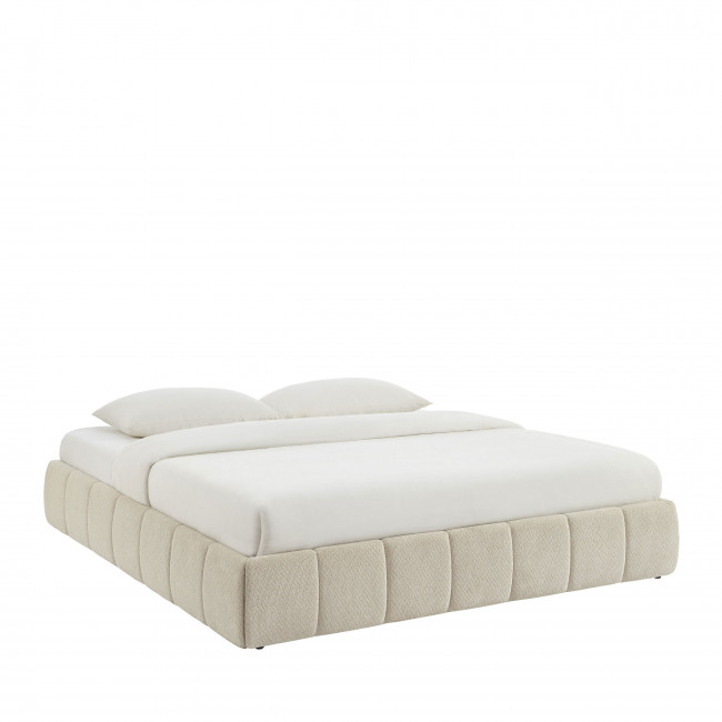 Romeo - Lit coffre en tissu chenille 180x200cm