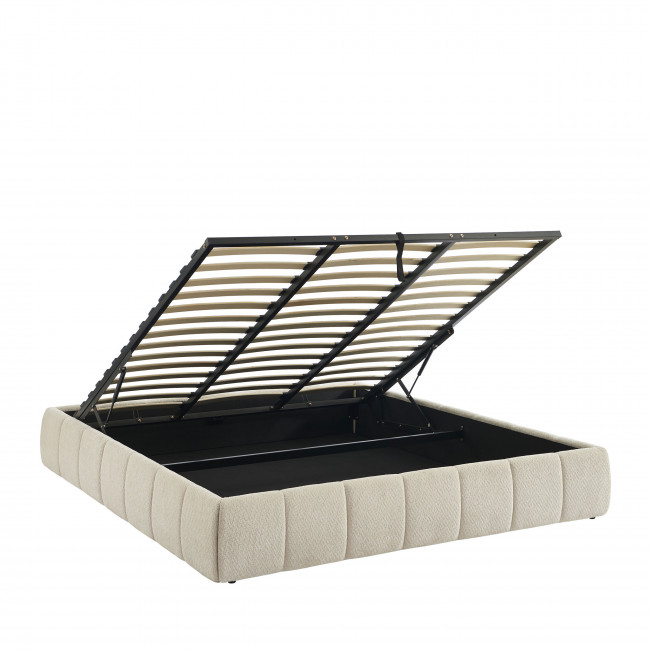 Romeo - Lit coffre en tissu chenille 180x200cm