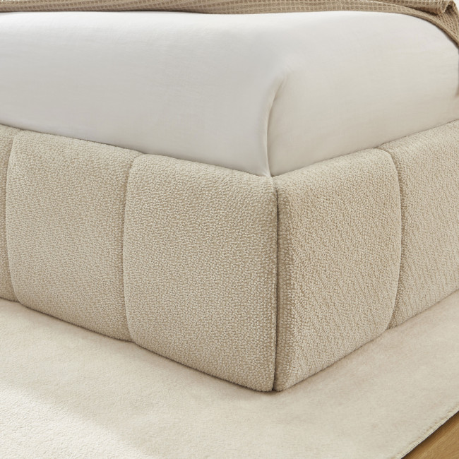 Romeo - Lit coffre en tissu chenille 180x200cm