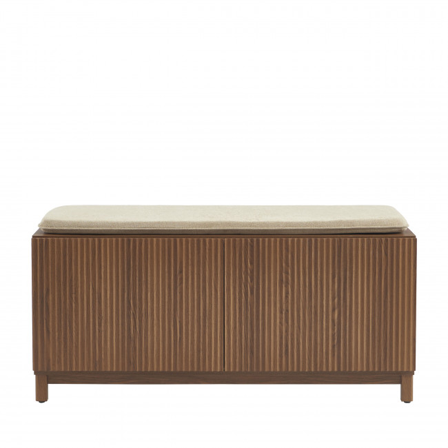 Belly - Banc d'entrée avec rangement à chaussures en bois L112cm