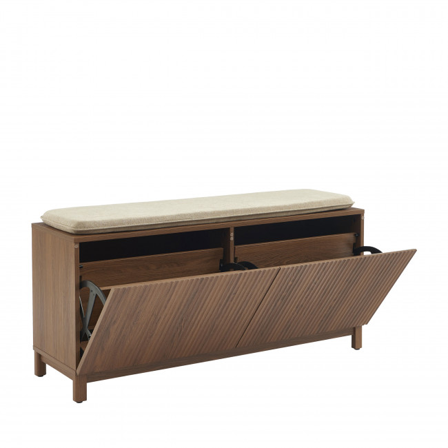 Belly - Banc d'entrée avec rangement à chaussures en bois L112cm
