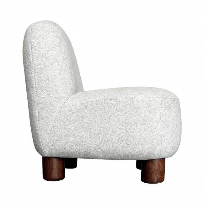 Aren - Fauteuil en tissu chenille et bois