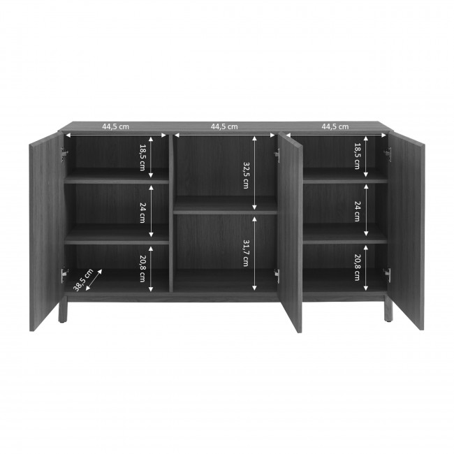 Belly - Buffet 3 portes en bois L140cm