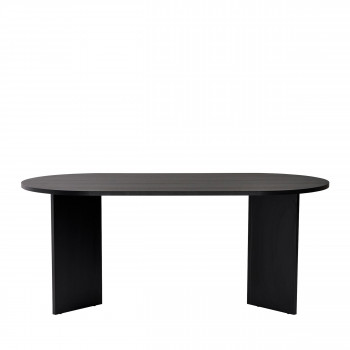 Sam - Table à manger 8 personnes ovale en bois