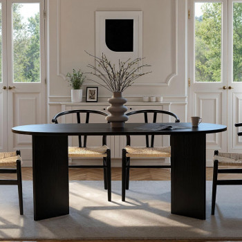 Sam - Table à manger 8 personnes ovale en bois