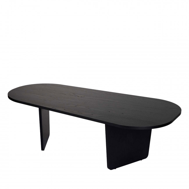 Soma - Table basse ovale en bois 130x65cm