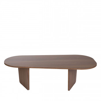 Soma - Table basse ovale en bois 130x65cm