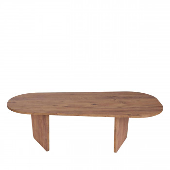 Soma - Table basse ovale en bois 130x65cm