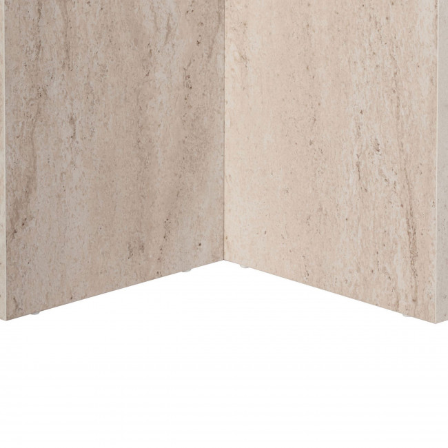 Sam - Table à manger 8 personnes effet travertin