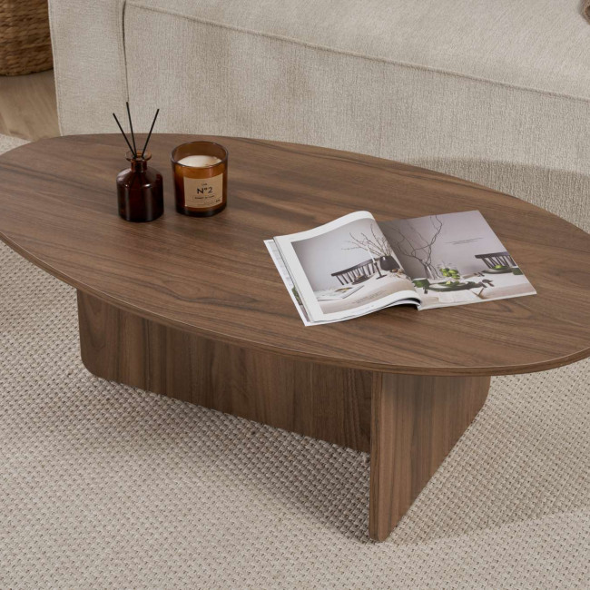 Oris - Table basse organique en bois 120x65cm