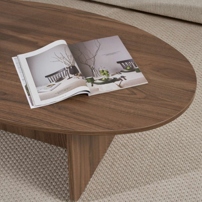 Oris - Table basse organique en bois 120x65cm