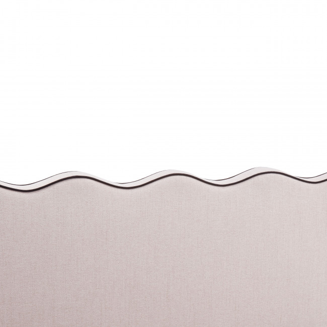 Nagoya - Lit coffre en tissu avec tête de lit ondulée 160x200cm