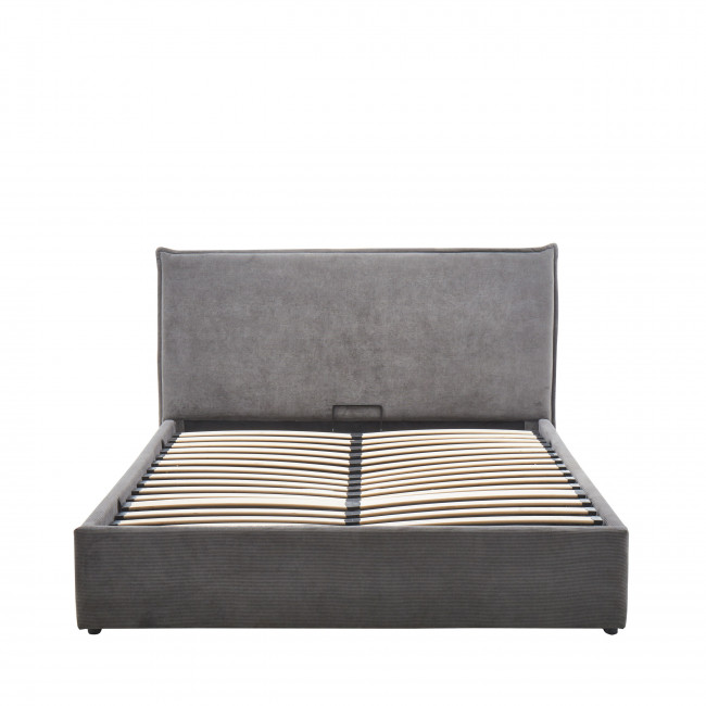 Cama - Lit coffre en velours côtelé 140x190cm