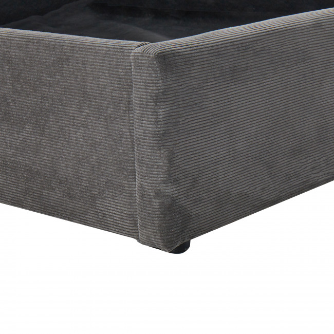 Cama - Lit coffre en velours côtelé 140x190cm