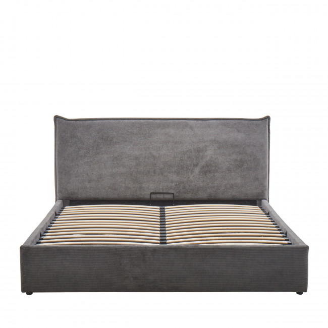 Cama - Lit coffre en velours côtelé 160x200cm