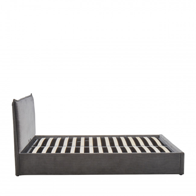 Cama - Lit coffre en velours côtelé 160x200cm