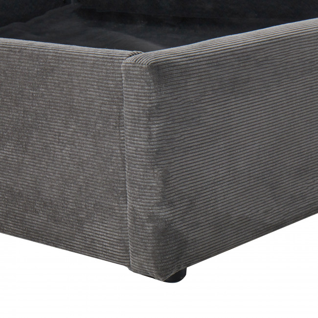 Cama - Lit coffre en velours côtelé 160x200cm