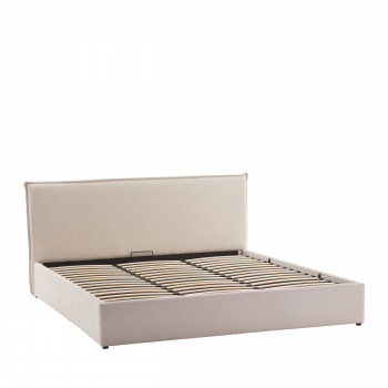 Cama - Lit coffre en velours côtelé 180x200cm