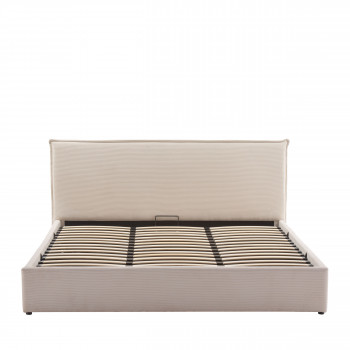 Cama - Lit coffre en velours côtelé 180x200cm