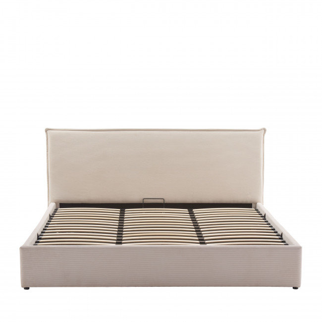 Cama - Lit coffre en velours côtelé 180x200cm
