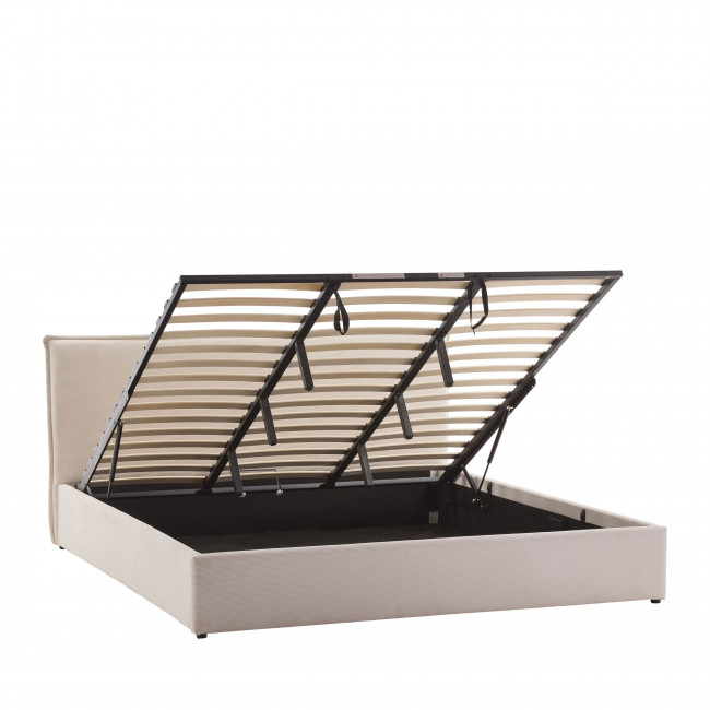 Cama - Lit coffre en velours côtelé 180x200cm