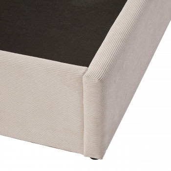 Cama - Lit coffre en velours côtelé 140x190cm