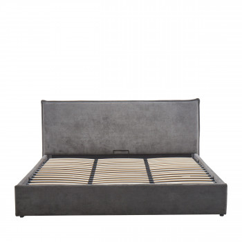 Cama - Lit coffre en velours côtelé 180x200cm