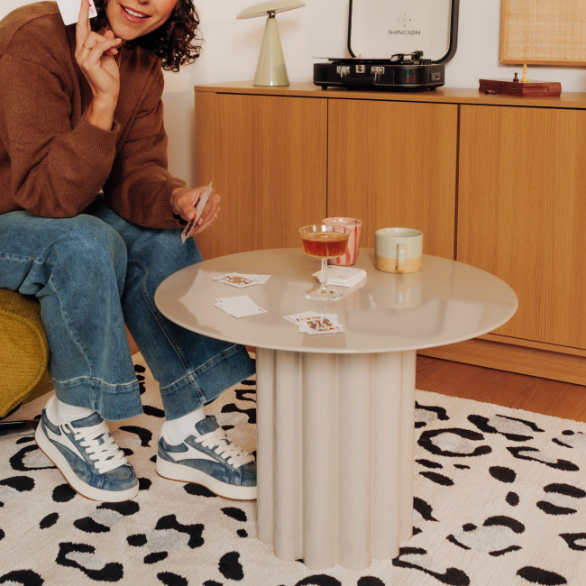 Leon - Table basse ronde en aluminium ø64cm