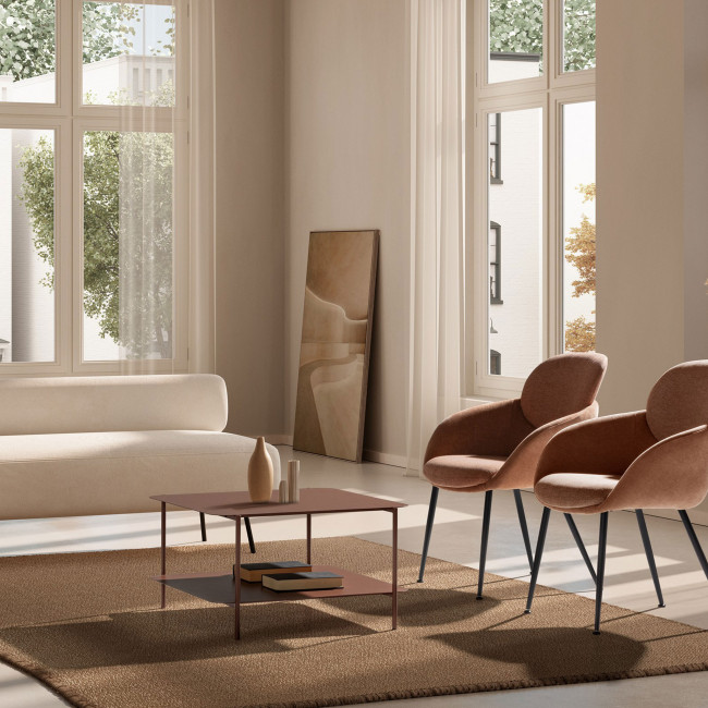 Judith - Table basse en métal à double plateau