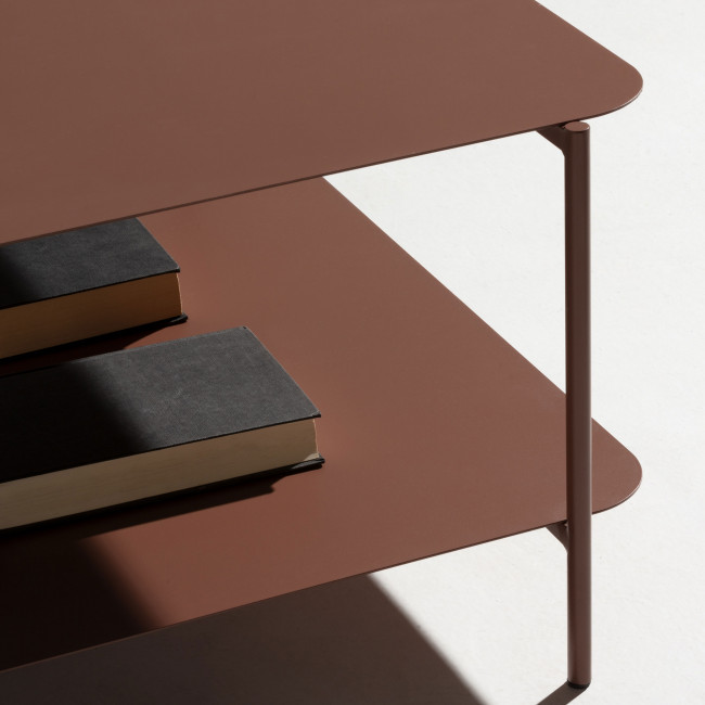 Judith - Table basse en métal à double plateau