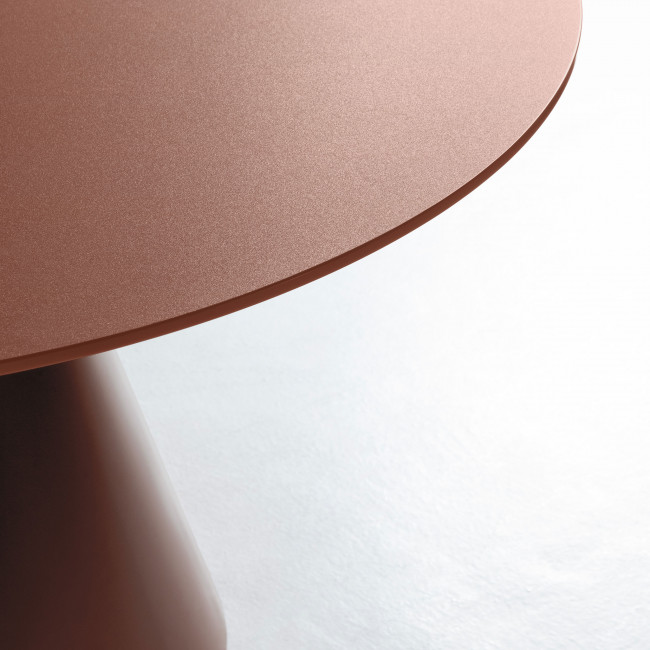 Celeste - Table à manger 4 personnes ronde en verre trempé et métal ø120cm